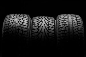 Three black tires photo